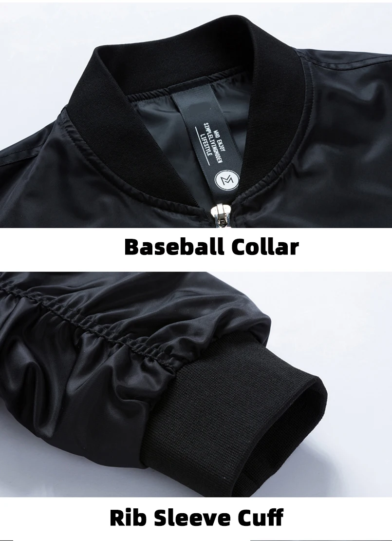 Spring MA1 Bomber Jacket Men Military Oversize Windbreak Flight Pilot Coat Male Streetwear Varsity Clothes Outerwears Winter Z1 - Image 6