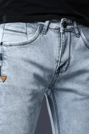 ICPANS Skinny Denim Jeans Men Slim Fit Stretch Mens Jeans Pant Gray Blue 2025 New